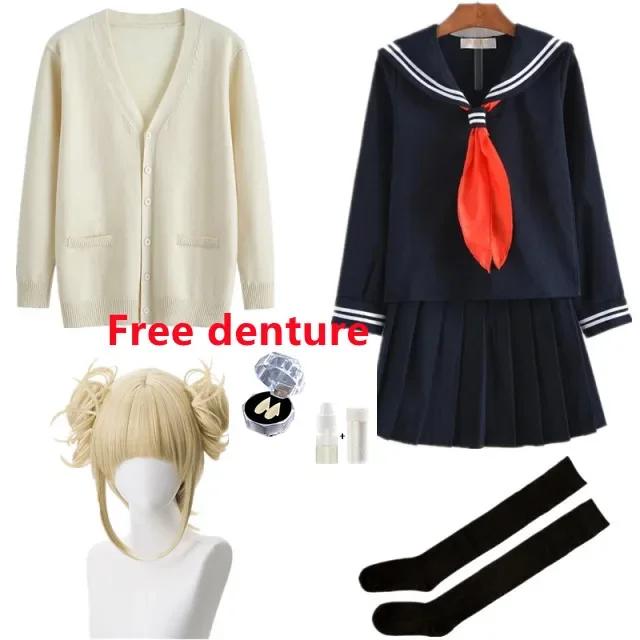 HAni Anime My Hero Academia Himiko Toga Cosplay Costume JK Uniform Skirts Sweater Coat Halloween Christmas Clothes Wom Ww