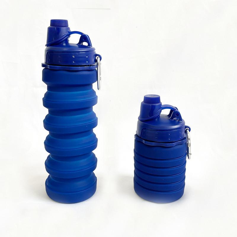 Faltbarer und ausziehbarer Wasserbecher aus Silikon für Outdoor-Sportreisen, tragbare Wasserflasche, komprimierbarer Wasserbecher in Lebensmittelqualität