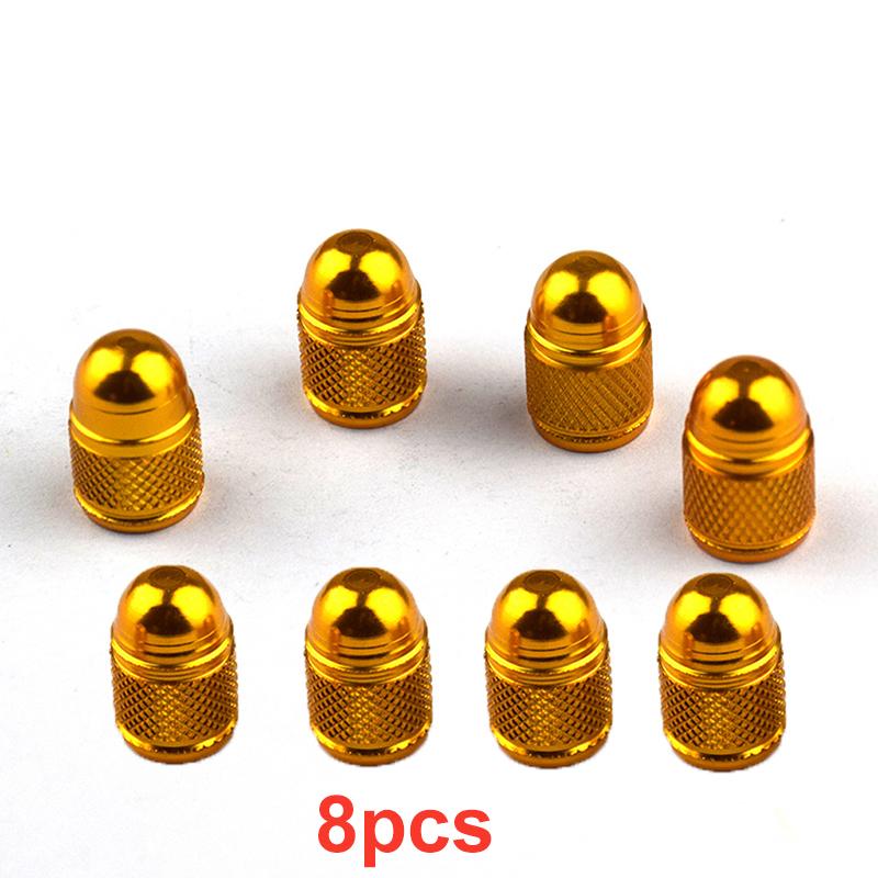 4/8pcs Aluminum Alloy Car Wheel Tire Valve Caps Bullet Tyre Valve Cap Motorcycle Bike Tire Rim Stem Cover Dust Proof Nipple Caps