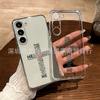 Simple English Suitable for Samsung S26ULTRA mobile phone case Galaxy S23 fine hole S25 transparent NOTE20 anti-drop
