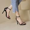 Women's High-heeled Sandals Summer New Simple and Versatile Thin-heeled Large-size Open-toed Sandals