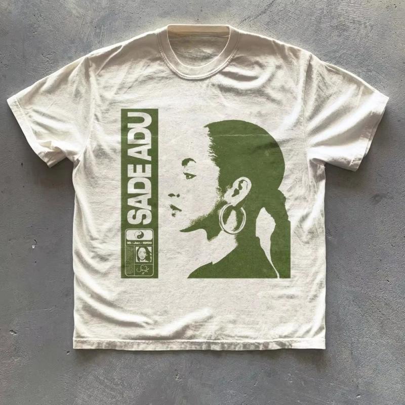 Женская ретро-футболка Sade, футболка с принтом Sade 90-х, 100% хлопок S абрикосовый