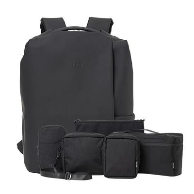 KLON Zaino Impermeabile e Leggero per Uomo e Donna, Nero, Design Semplice, Zaino Rivestito Opaco-FFX02