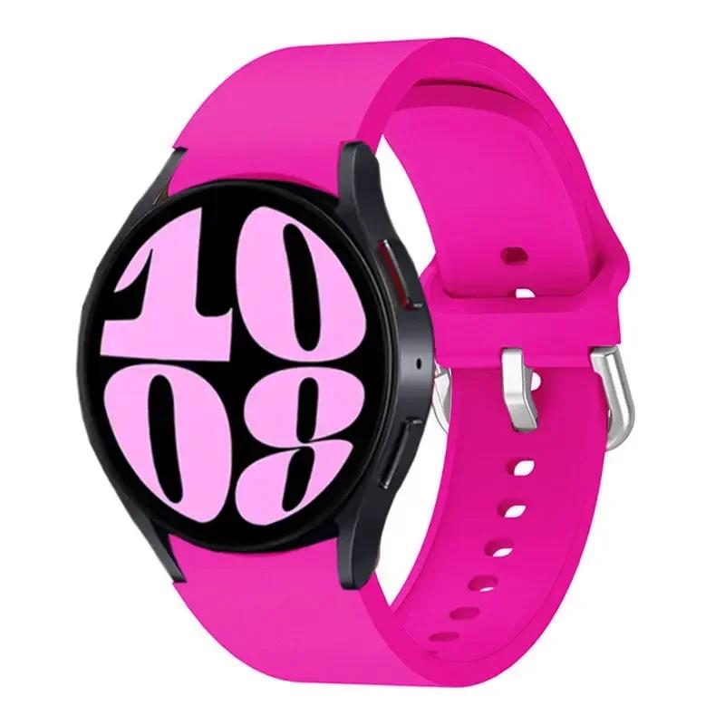 20mm Band For Samsung Galaxy Watch 7/6/5/4/44mm 40mm 5 Pro 45mm Silicone Bracelet correa Galaxy Watch 6 classic 47mm 43mm strap