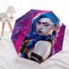 Jinx  pattern, automatic folding umbrella, portable and foldable design, 8 ribs, a Christmas or birthday gift.