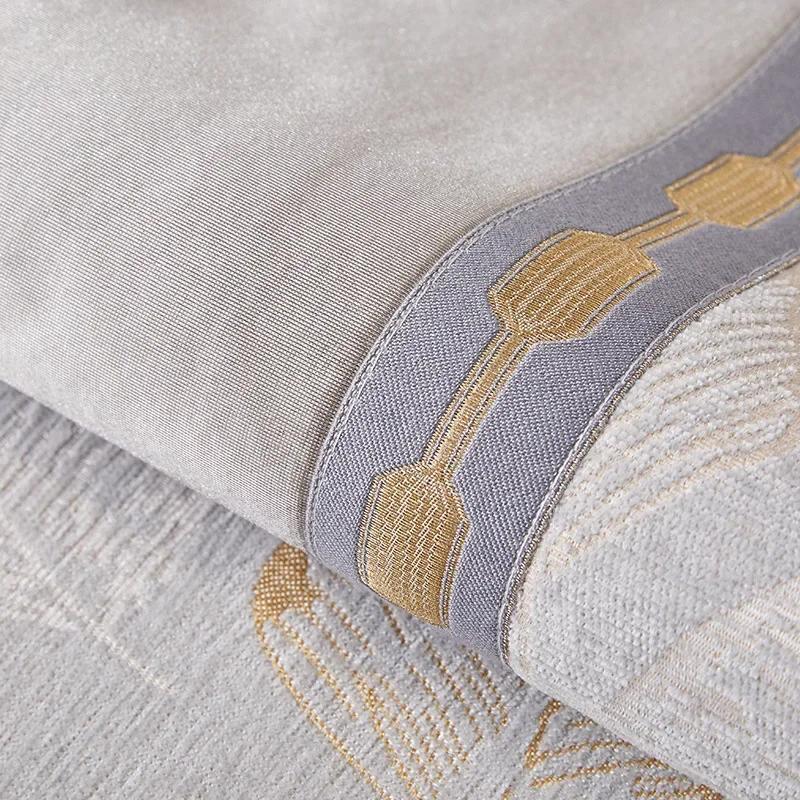 Rutschfester Jacquard-Sofabezug, verschleißfest, mit goldenem Faden besticktes Sofatuch, Kissenbezug, 3D-gemusterte Sofamatte