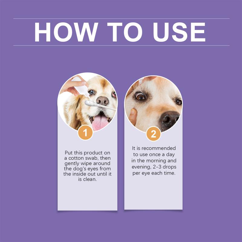 Dog Saline Solution Eye Cleaner Tear Stain Remover for Dogs Gentle Eye Wash Soothing Irritation Relief External Use