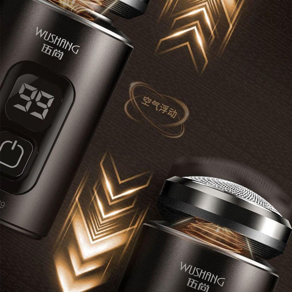 Trocken Nass Dual Herren Elektrorasierer LED Digital Bartschneider Mini Tragbar Rotationsrasierer Ehemann