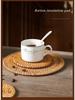 Rattan Heat-Resistant Trivet: Anti-Scald Pot & Bowl Mat, Coaster, and Teapot Holder for Dining Tables