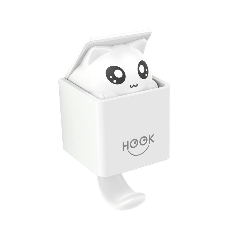 

Милый котенок держатель для ключей вешалки украшение комнаты ключница настенные крючки вешалка для ванной полотенце подвесные крючки для хранения белый