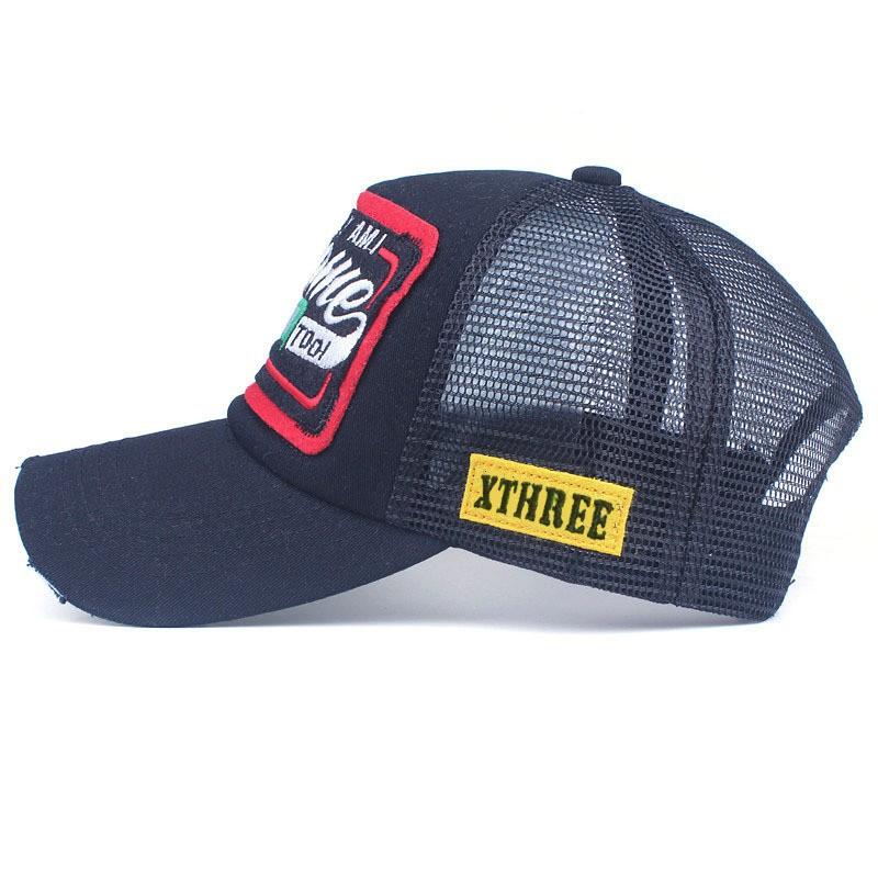 Spring And Summer New Mesh Embroidery Letter Awesome Baseball Cap Women's Baseball Cap Mesh Hat Men's Outdoor Sunscreen Cap
