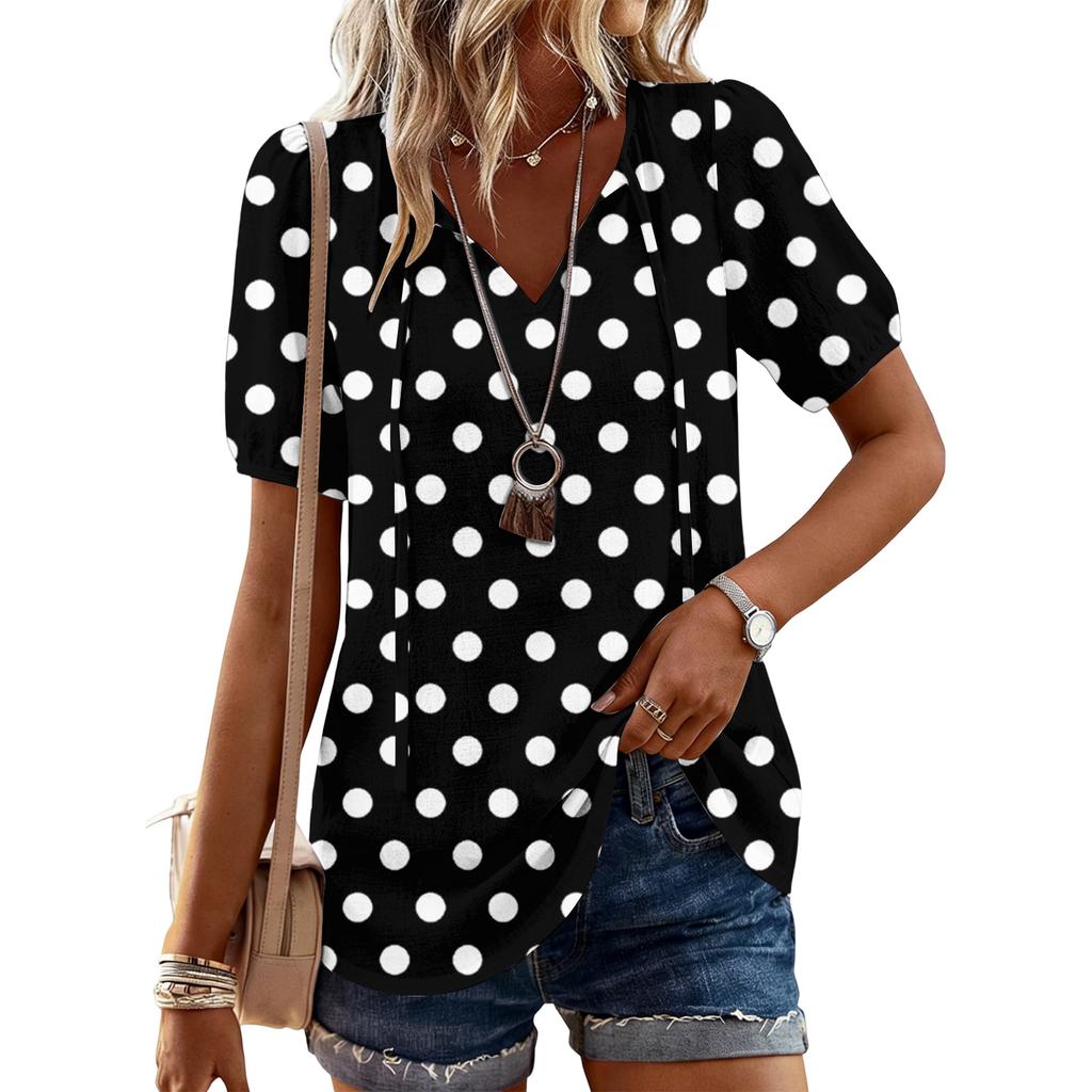 Women's Fashion Casual Checkered Print Top