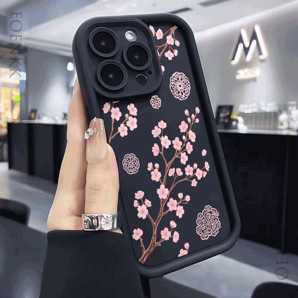 Coque de téléphone pour Xiaomi Redmi Note 14 13 12 11 10 9 8 7 Pro/Plus 5G Impression populaire de fleurs roses Anti-choc Protection Housse souple