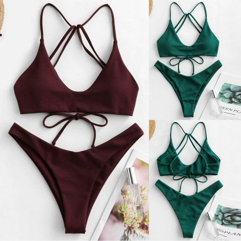 New Swimsuit Female Sexy Bikini Split Swimsuit