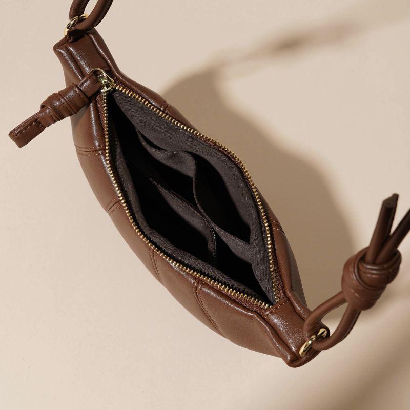 New Women's Bag  Versatile Leather Simple Dumpling Croissant Bag  One-shoulder Crossbody Underarm Bag