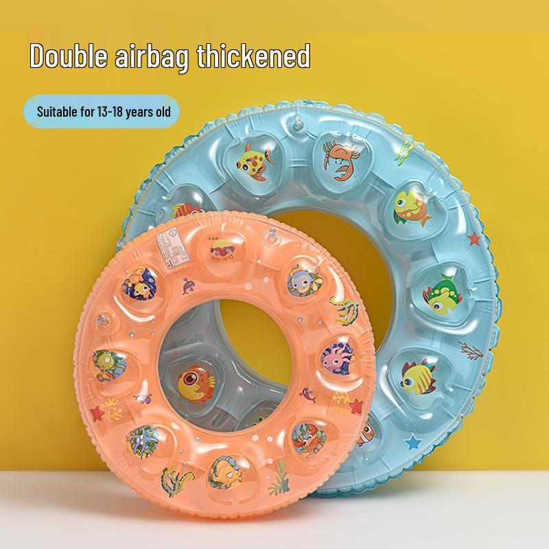 Children s Inflatable Swim Ring with Double Airbag for Underarm Support - Thickened Single Layer for Adults and Kids. 50# [Suitable for under 3 years]