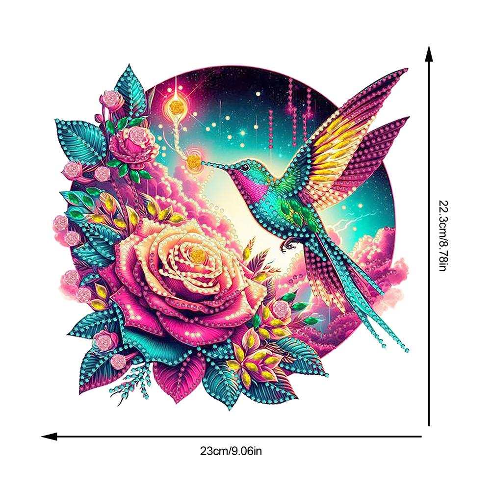 

DIY Rhinestone Embroidery 5D Diamond Painting Kit Double Sided Pendant Hummingbird Wall Art Relaxation Handmade for Adults