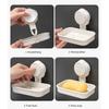 Pack Of 2 Wall Mounted Soap Dishes With Strong Suction Cups Soap Box Easy Installation For Smooth Surfaces Soap Rack