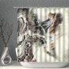 Marble Ink Texture Shower Curtain Set Luxurious Graphic Bathroom Curtains Waterproof Fabric Abstract Striped Print Bath Screen