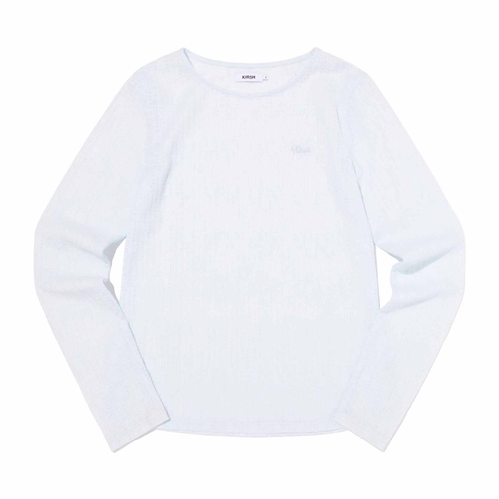 KIRSH Sheer Slim Fit Long Sleeve [Light Blue]
