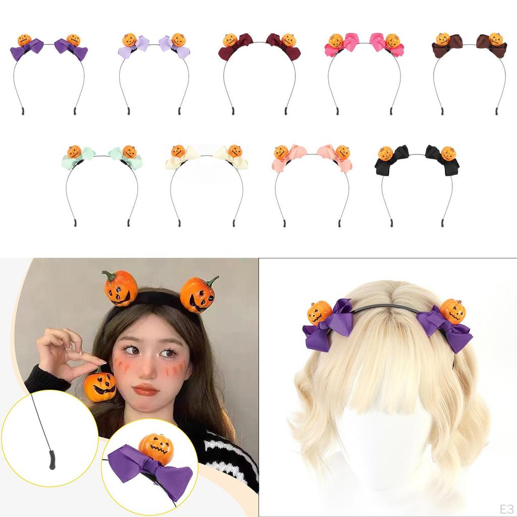 Dekoracyjna opaska na głowę w kształcie dyni na Halloween, dodatek do kostiumu cosplay