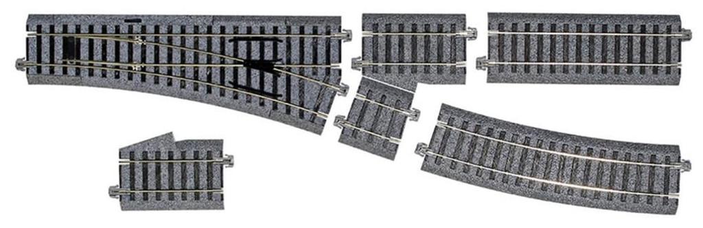 KATO HO Gauge Manual Point R550 Right 2-853 Railway Model Supplies