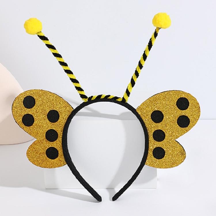 2Pieces Bumble Bees Costume Kit for Kids Adult Honeybee Costume Honeybee Headband for Halloween Cosplay Party Props