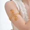 Edelstahl Oberarmband Manschette Armbänder für Damen Mädchen, Boho Armband, Verstellbares Oberarm Armreif
