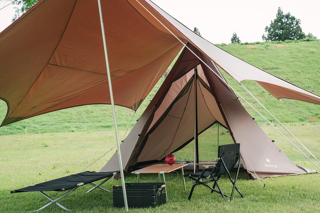 Tenda de extensão de lona limitada para o festival Snow Peak Peak 2023, primavera, 4 para 4 pessoas [edição Snow] FES-433