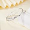 Double Ring Bamboo Bracelet Women's Versatile Bracelet White Copper Silver Plated Sansheng III Bracelet Niche Design