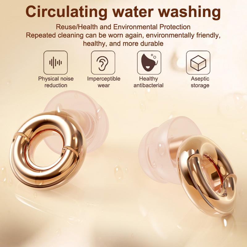 Silicone Ring-Shaped Electroplated Noise-Canceling Earplugs Sound-Isolating And Sound-Reducing Sleep Earplugs For Sleep