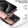 Wallet Shoulder Strap Phone Case For iPhone 16 15 14 13 12 11 Pro Max Fashion Lanyard Leather Card Slot Cover For 16 15 14 Plus