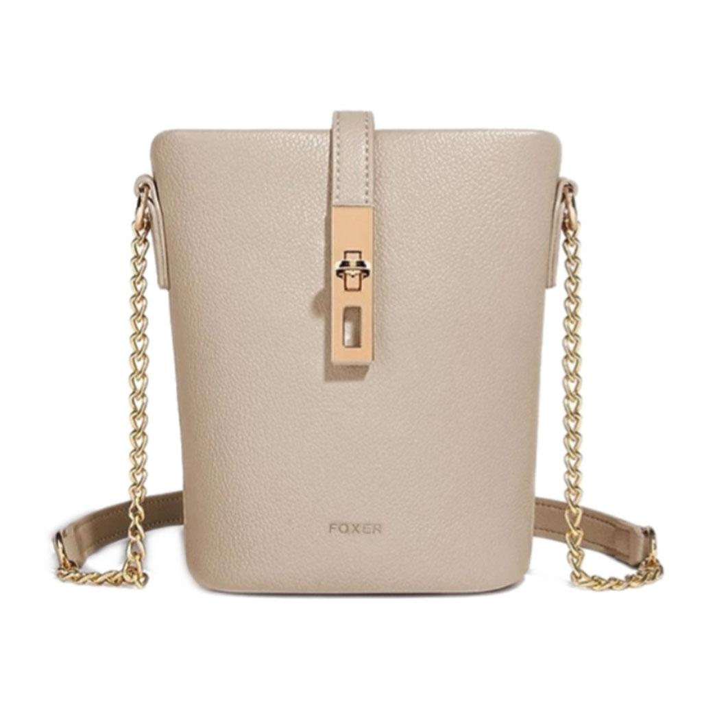 

FOXER Signature Women Mini Cellphone Bag Soft PU Leather 2026 Spring Summer Fashion Girl s Travel Chic Shoulder Crossbody Bag