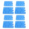 8PCS Reusable Ice Packs Leakproof PE Plastic Freezer Packs Multifunctional for Lunch Box Cooler Bag Cooling Fan