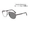 Transition Photochromic Bifocal Reading Glasses Optical Hyperopia Metal Frame Uv400 Sunglasses
