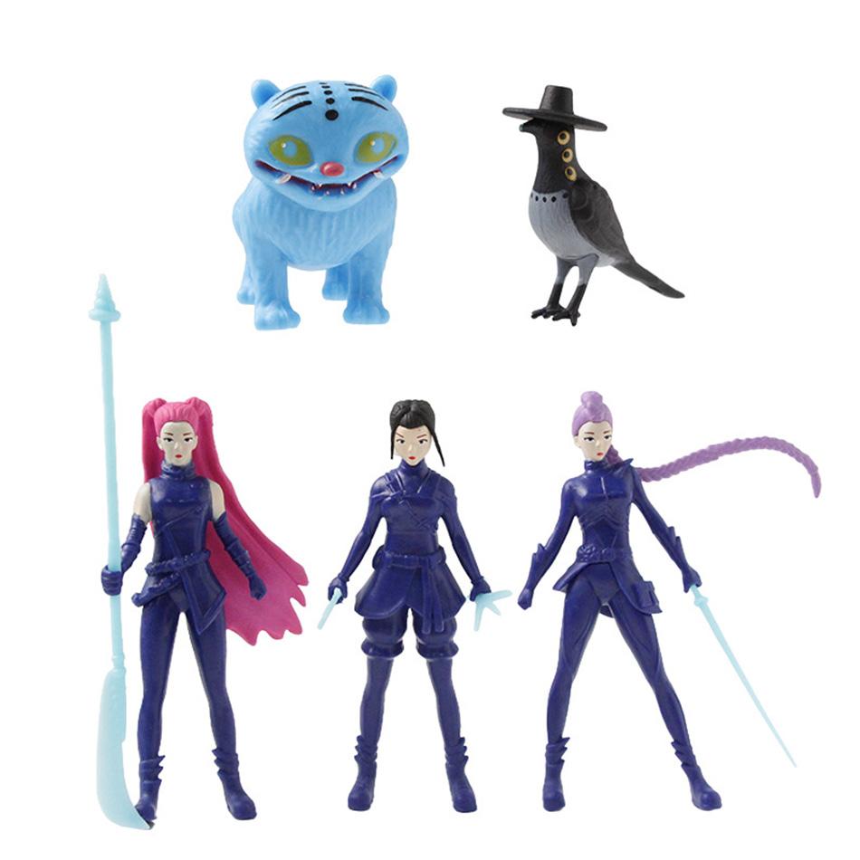 

5PCS Kpop Demon Hunters Figure Toys Figures PVC Model Collectible Game Action Figures Desk Decoration Kids Birthday Toy Gifts