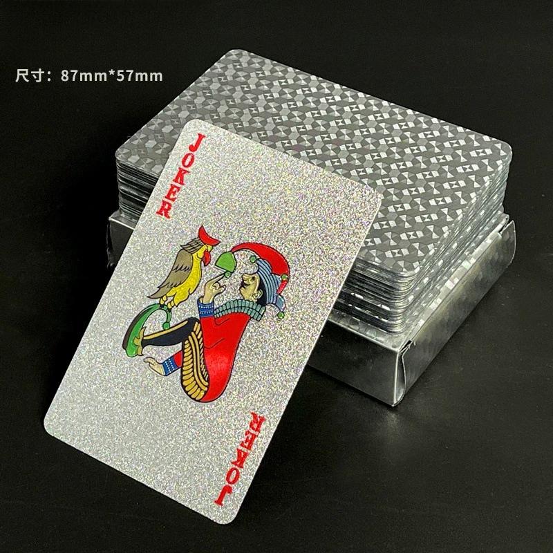 Non-Toxic 24K Gold Waterproof Playing Cards Plastic Poker Game Pet Table Games Halloween Christmas Family Game Nights Board Game Gift