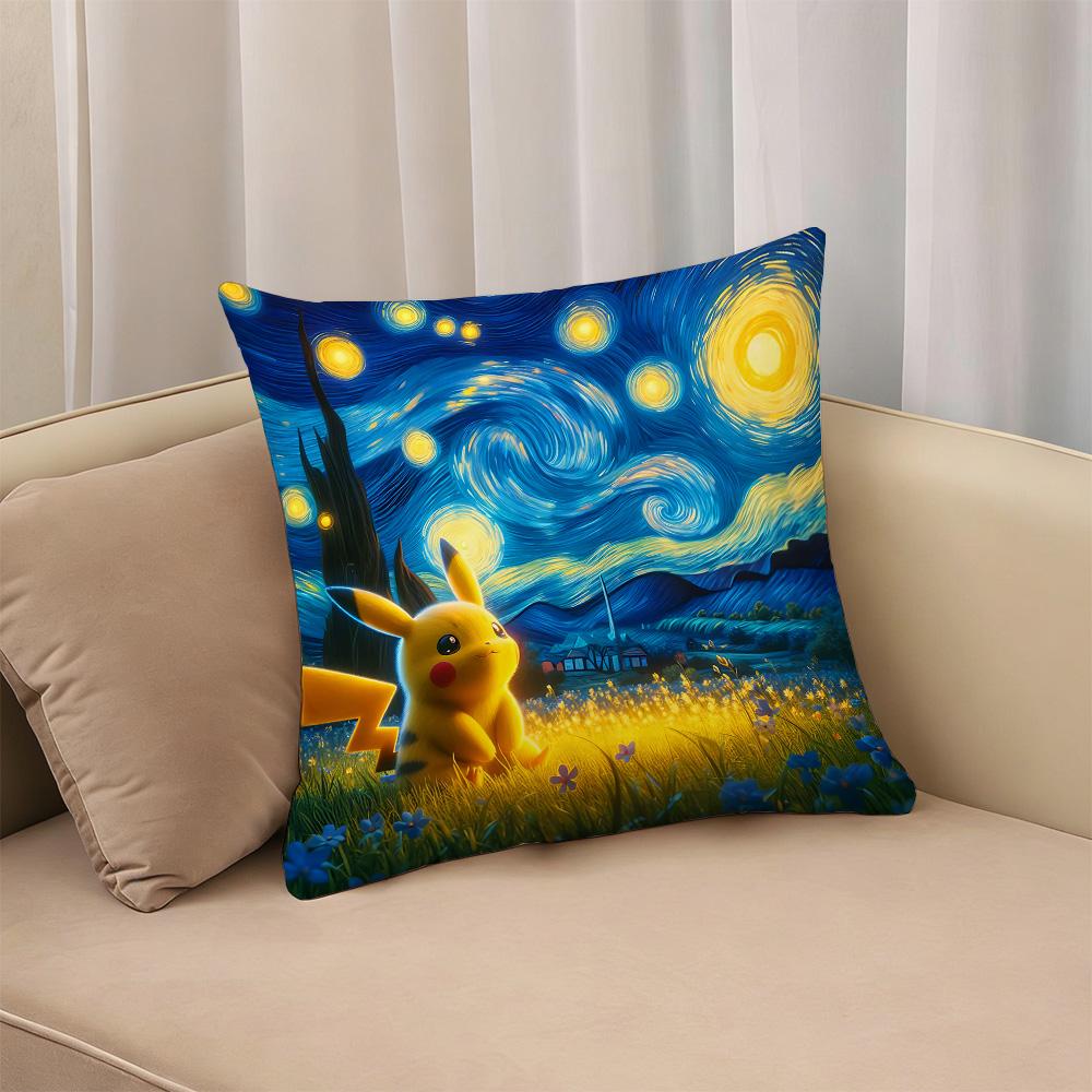 Pillow Cover P-Pika Q-Chu Room Decorating Items Decorative Cushions For Sofas Interior Decoration Personalized Gifts Covers Sofa