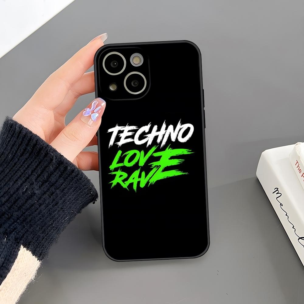 Techno Music Phone Case For Iphone 17 Pro Max 16 15 14 Pro Max 13 Mini 11 12 Xr X Xs SE Plus Back Cover