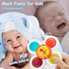 Yumuwind 6PCS Suction Cup Spinner Toys, Spinners for Babies with Silicone Bubbles Kids for Bath and Window, Baby Sensory Spinner Toy Release Anxiety