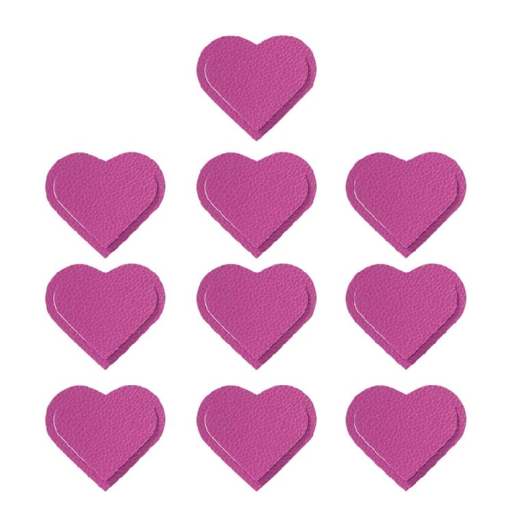 10 Pcs Bible Bookmarks Heart Shaped Page Markers PU Leather Bookmarks Simple Book Markers Creative Bookmarks for Reading