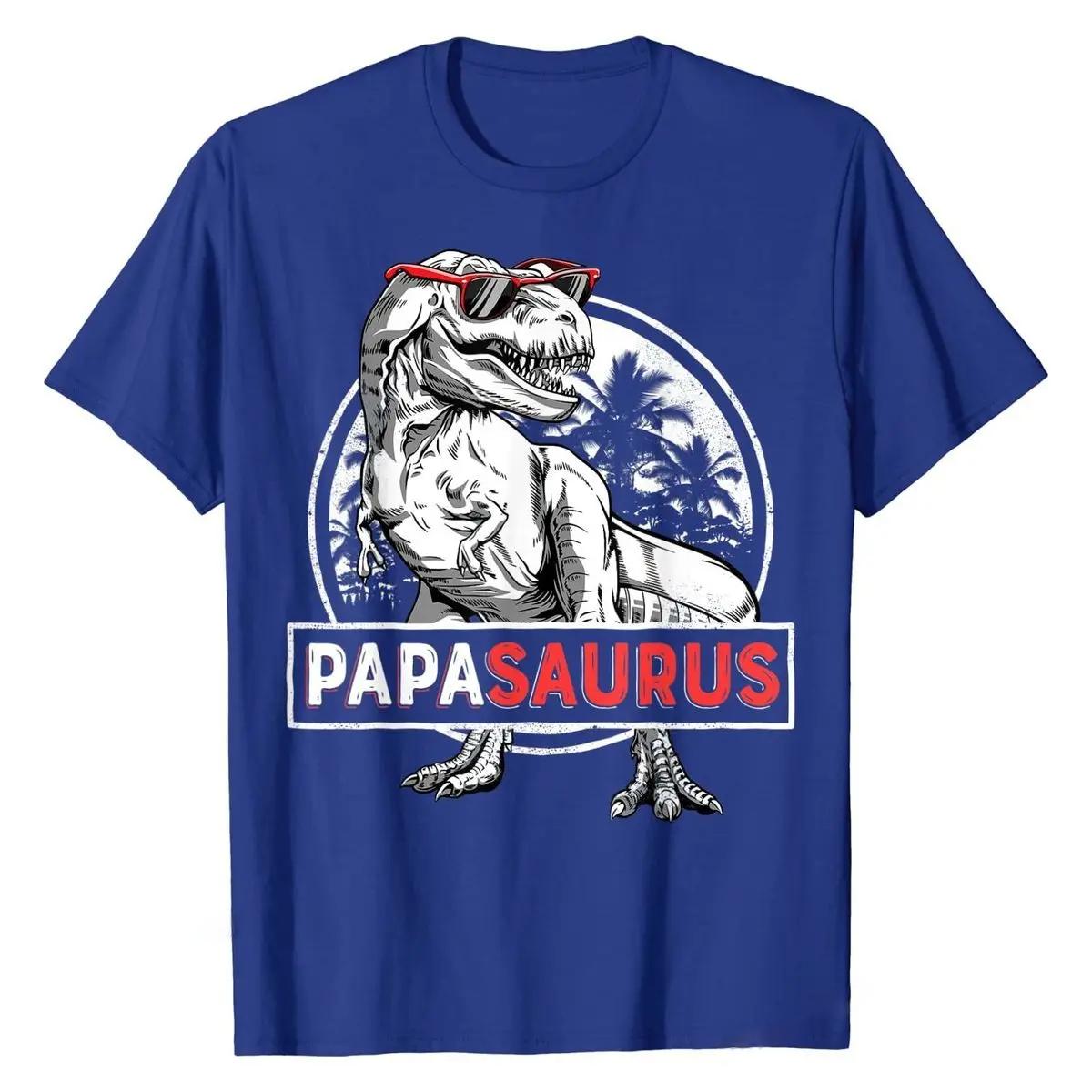 Футболка PAPASAURUS PAPASAURUS T rex Папа Завр Динозавр Мужская Папа Папочка Классический Хлопок Мальчик Топы Сумасшедшие Модные Футболки Уличная Одежда S