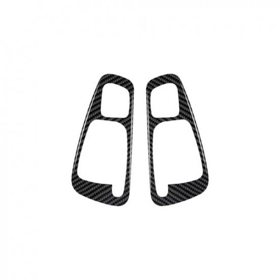 2Pcs Carbon Fiber Interior Door Handle Cover Trim For Honda Civic 2-Door