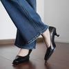 Niedriger Ausschnitt Quadratische Zehenpartie Hohe Absätze Damen Nischen-Designgefühl Retro Stiletto Bequeme Einzelne Schuhe