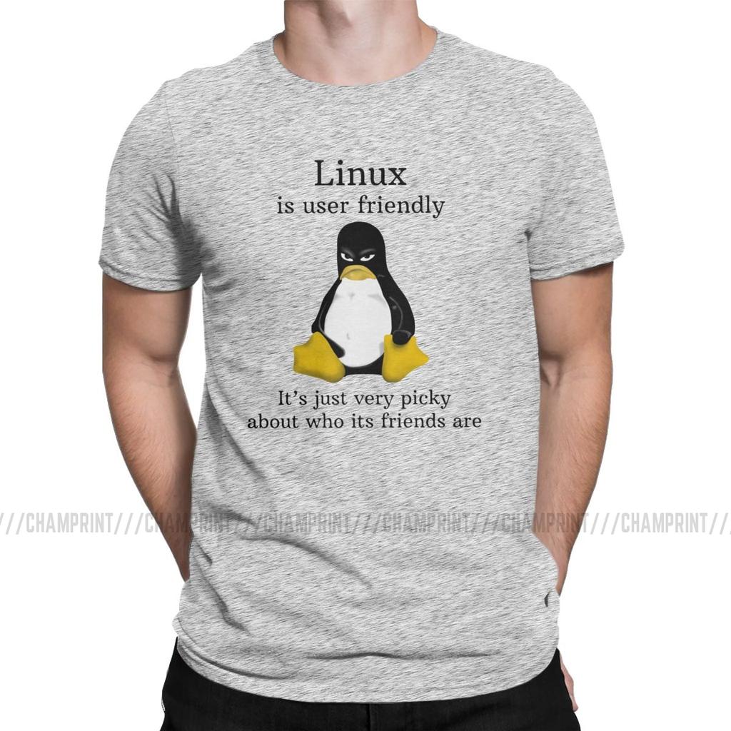 Linux ist benutzerfreundlich T-Shirts Herren Arch Linux Tux Programmierer Computerentwickler Geek Nerd T-Shirt