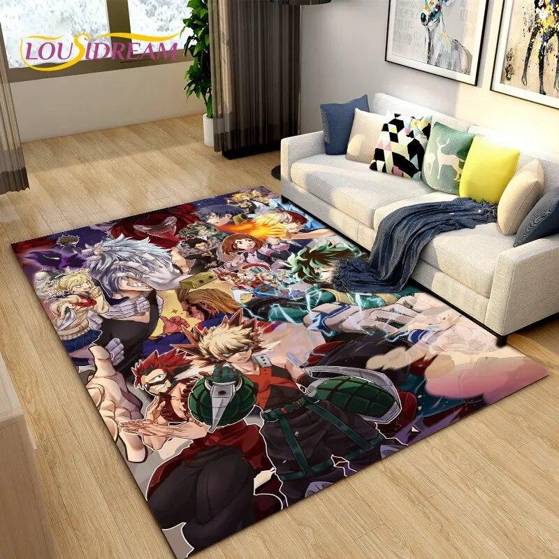 My Hero Academia, Japan Anime Area Rug,Carpets Rug for Living Room Bedroom Sofa Doormat Decoration,Kids Play Non-slip Floor Mat