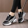 Women Hidden Heel White Sneakers PU Leather Air Cushion Sports Shoes Fashion Height‑Increase Walking Shoes