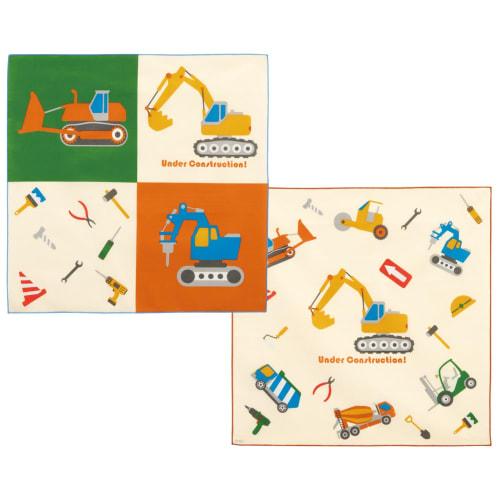 Skater Lunch Cloths for Kids, Set of 2, Working Vehicle Design, KB4WN-A