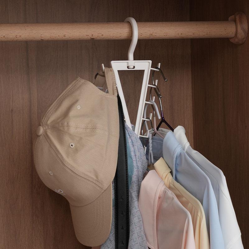 Over Door Hanger Organizer 1/2 Pack White V-Shaped 12 Hooks 360° Rotation for Small Space Clothes Storage