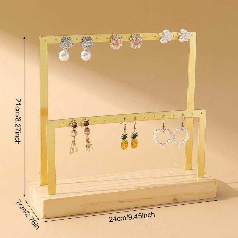 Jewelry Organizer Metal Jewelry Rack Desktop Stud Earring Drop Earrings Display Storage Stand Jewellery Showcase Props